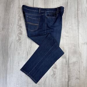 Bandolino Dark Wash Denim Jeans Women's 18 Blue High Rise Straight Leg Casual